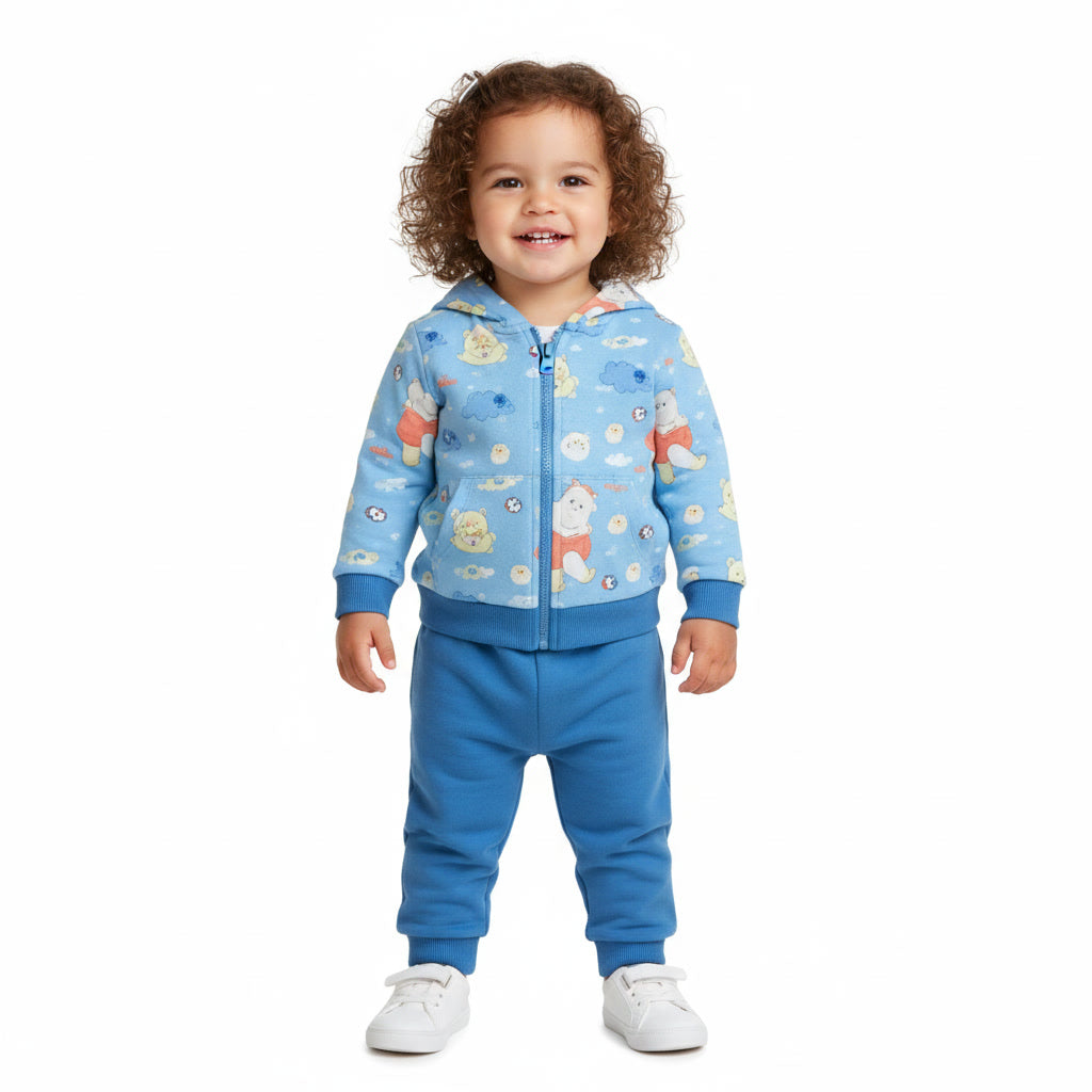 Aoli Printed Quarter-Zip Hooded Set