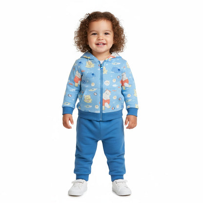 Aoli Printed Quarter-Zip Hooded Set