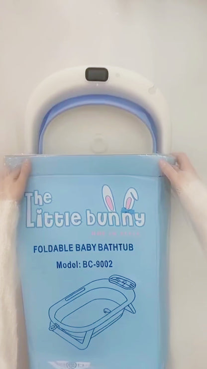 The Little Bunny Foldable Baby Bath Tub for Newborn &amp; Toddlers | Portable Anti-Slip Baby Bathtub with Comfortable Support | Space Saving Kids Bathing Tub-BC9002